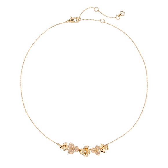 KATE SPADE • Gold Precious Pansy Collar Necklace - Picture 3 of 4